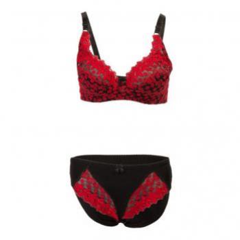 2 PIECE PACK MULTI SET RED AND WHITE BRA